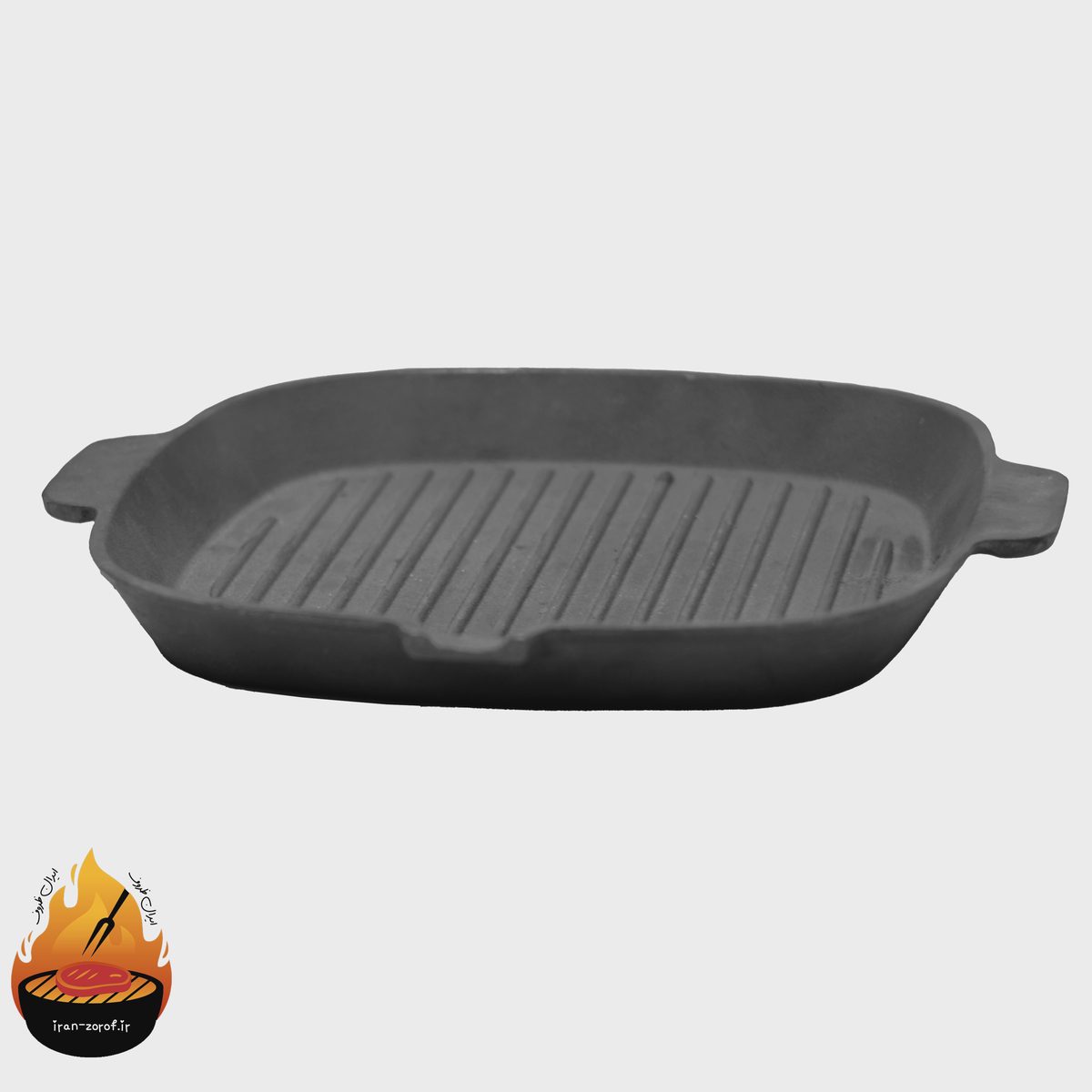 تابه مربعی گریل چدنی سایز 24 مدل توسکا
