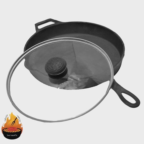 تابه تک دسته چدنی مدل همسفر سایز 24 درب دار
