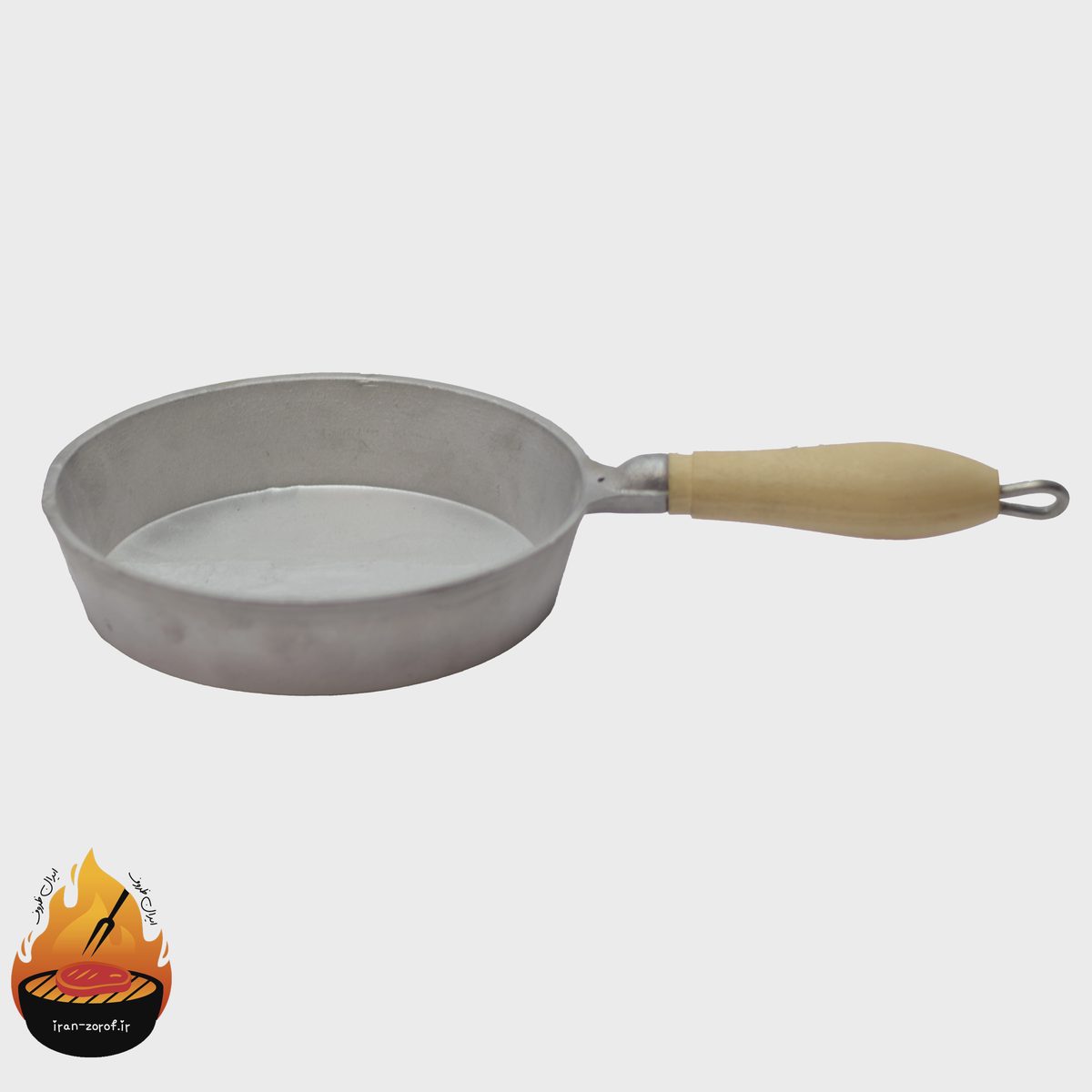 تابه چدن روسی دسته چوبی مدل توس