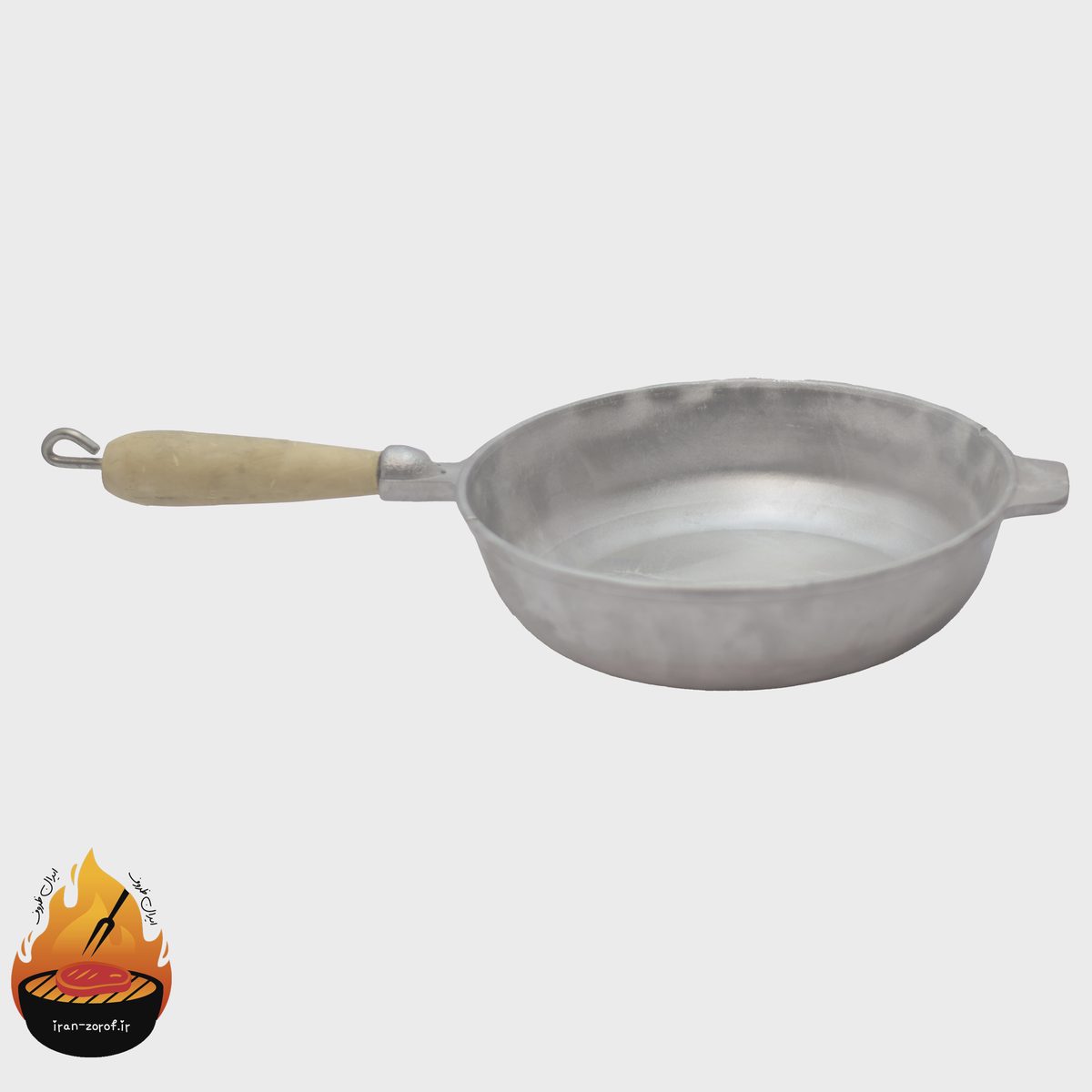 تابه چدن روسی دسته چوبی مدل توس