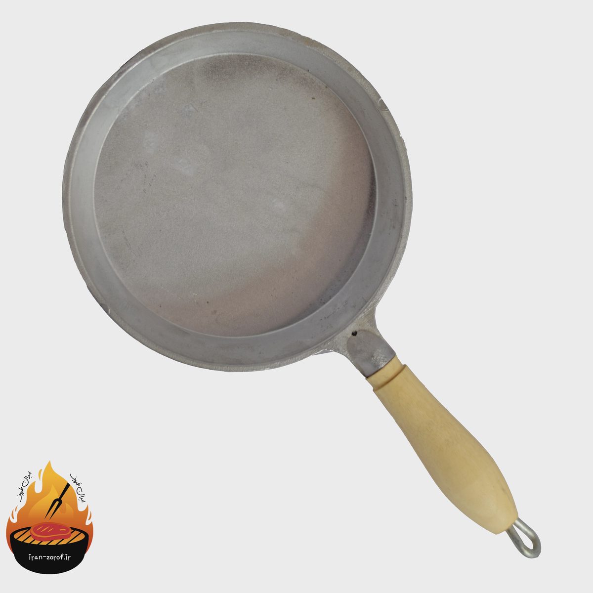 تابه چدن روسی دسته چوبی مدل توس