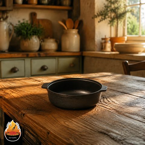 تابه چدن سایز 24 لبه بلند مدل پناه